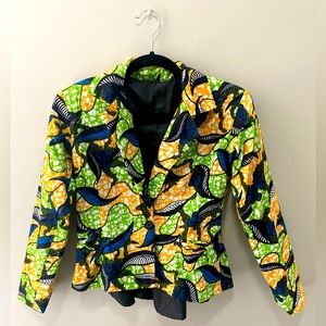 African print blazer